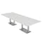 Skutchi Designs 45 in W, 144 in L, 29 in H, Engineered Wood Top, White HAR-REC-48x143-DOU-WHCYPRESS - alternate 1